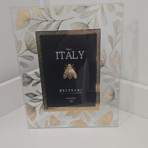 Gold and Silver Floral Glass Frame